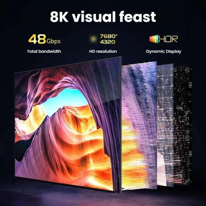 DTECH DT-HF8005 8K 60Hz HDMI 2.1 Fiber Optic Cable Dolby Atmos, EARC For PS5, Xbox, Home Theater,...