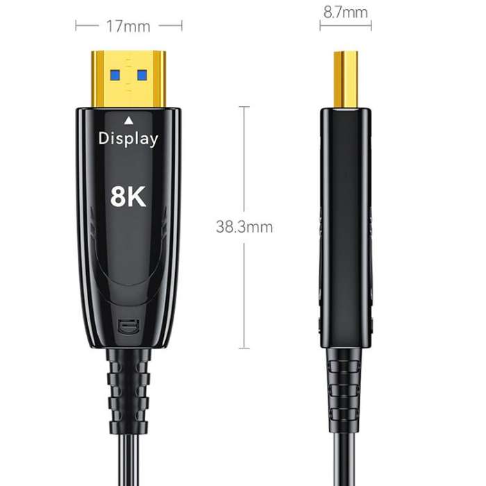DTECH DT-HF8005 8K 60Hz HDMI 2.1 Fiber Optic Cable Dolby Atmos, EARC For PS5, Xbox, Home Theater,...