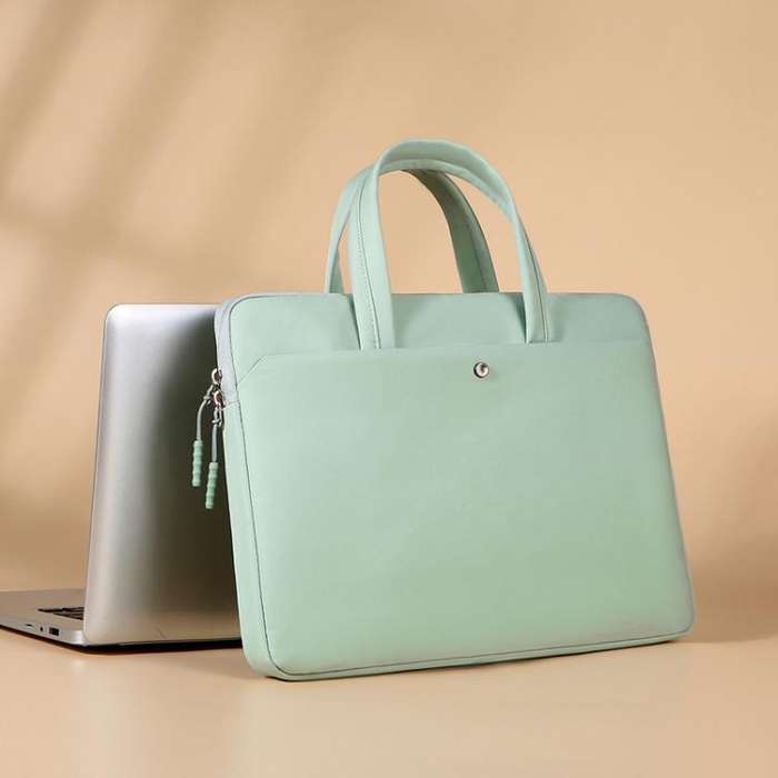 15-15.6inch Universal Laptop Bag Briefcase Multifunctional Shockproof Computer Bag, Color: Green