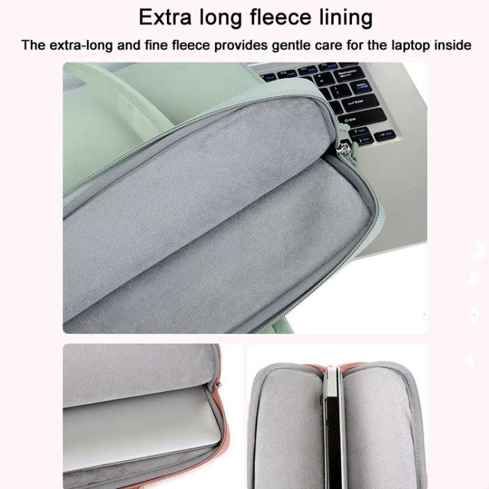 15-15.6inch Universal Laptop Bag Briefcase Multifunctional Shockproof Computer Bag, Color: Pink