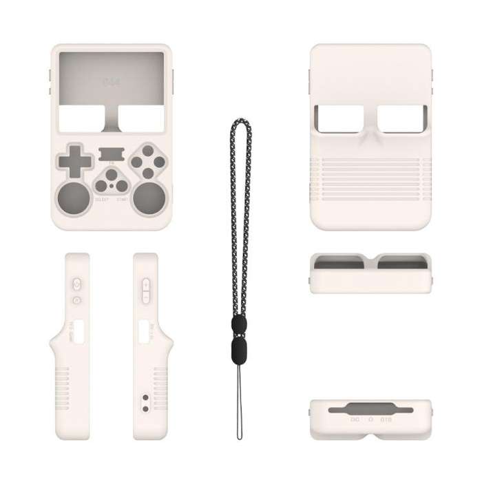 For ANBERNIC R36S Handheld Game Consoles Dustproof Silicone Protective Cover(Beige)