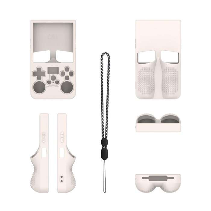 For R36 MAX Handheld Game Consoles Dustproof Silicone Protective Cover(Beige)