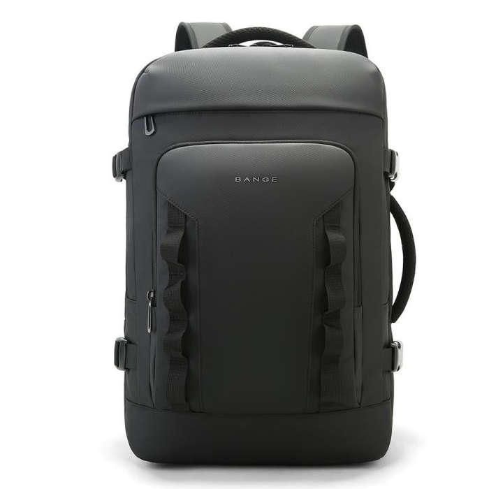 BANGE BG-3055 Men Large Capacity Shoulder Bag Expanded Capacity Business Travel Backpack(Black)