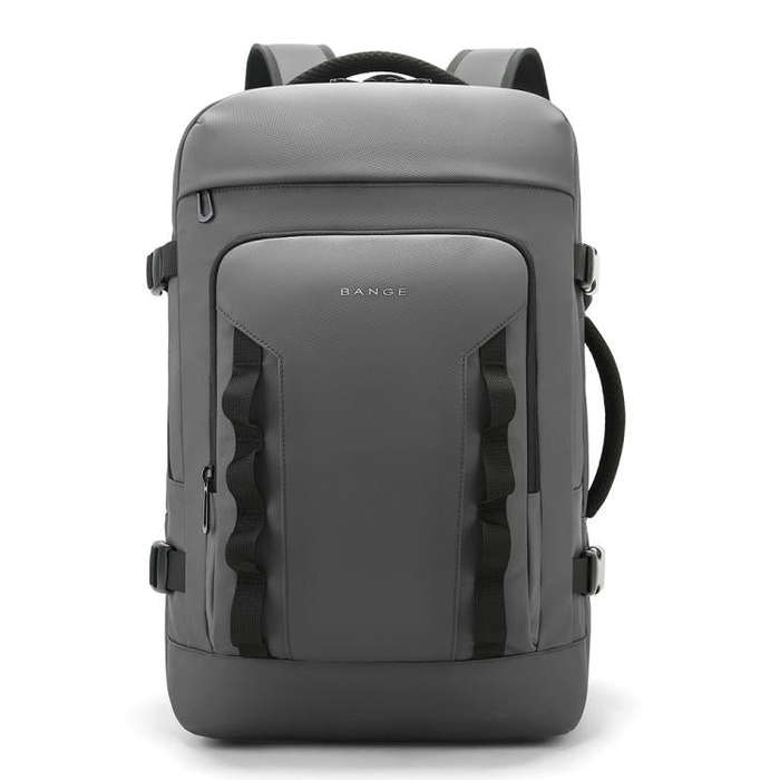 BANGE BG-3055 Men Large Capacity Shoulder Bag Expanded Capacity Business Travel Backpack(Gray)