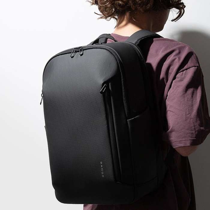 BANGE BG-3057 Large Capacity Men Business Work Lightweight Computer Backpack(Black)