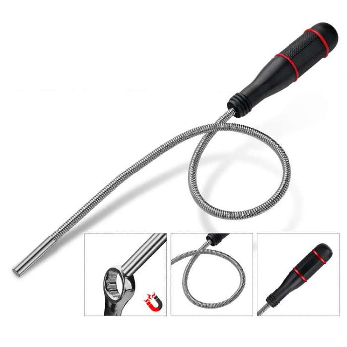 515mm Bendable Magnetic Picker Strong Magnetic Auto Repair Screw Suction Rod(1LB)