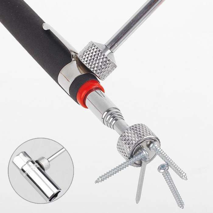 620mm Telescopic And Extended Magnetic Pickup Auto Repair Magnet Rod(8LB)
