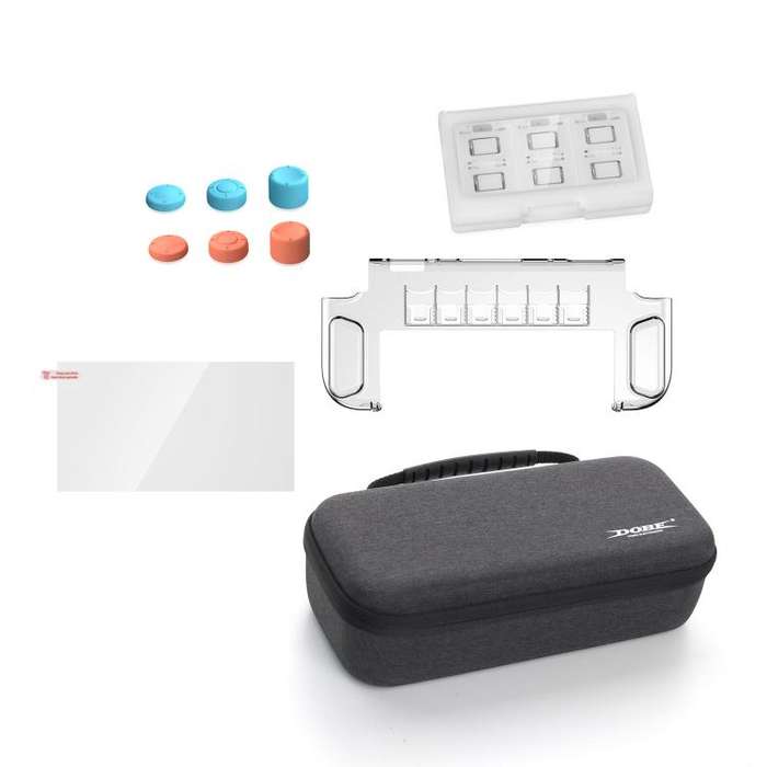 DOBE TNS-5112 For Switch 2 10 In 1 Host Storage Bag+Crystal Case+Tempered Film+Rocker Caps Drop P...