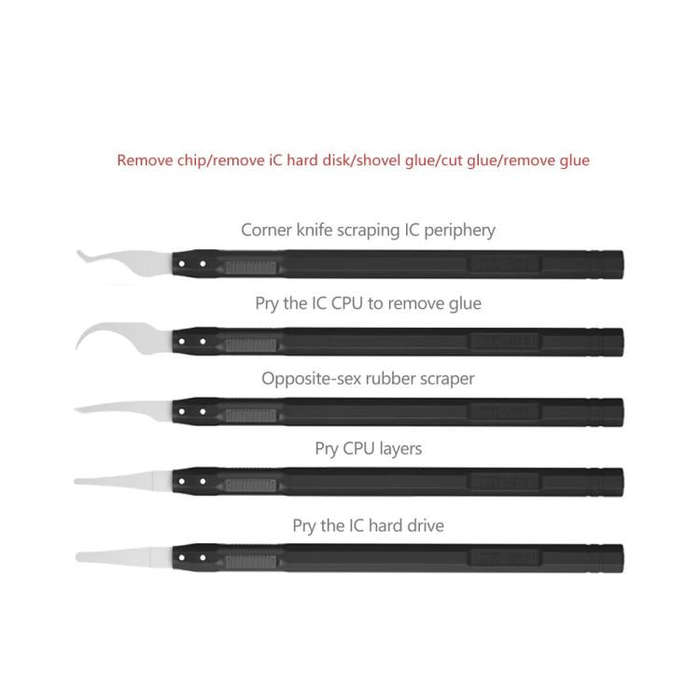 MaAnt M075 5pcs /Set Cell Phone Repair Rework Blade Pry Knife Motherboard Scraping Cutting Degumm...