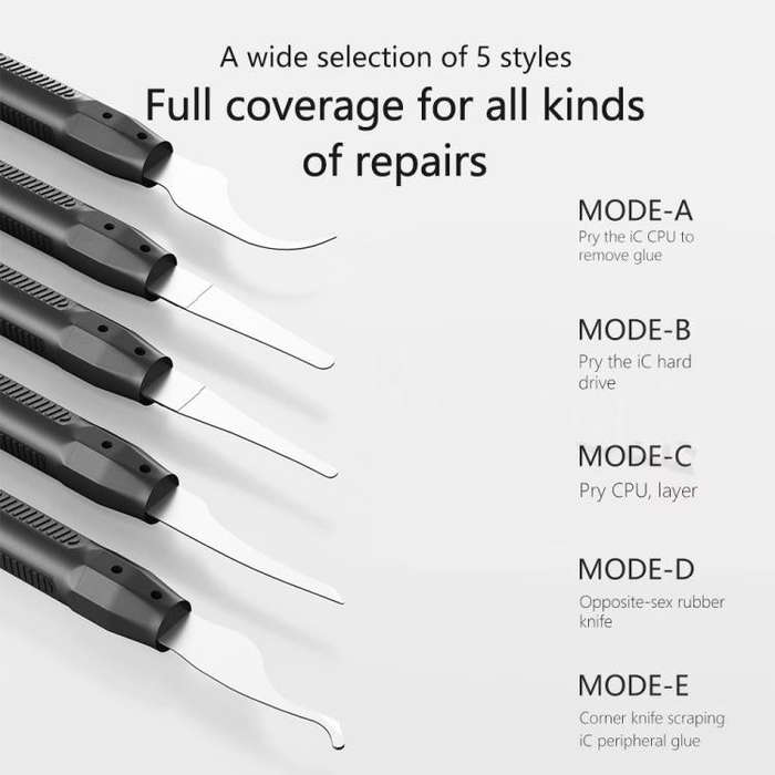 MaAnt M075 5pcs /Set Cell Phone Repair Rework Blade Pry Knife Motherboard Scraping Cutting Degumm...