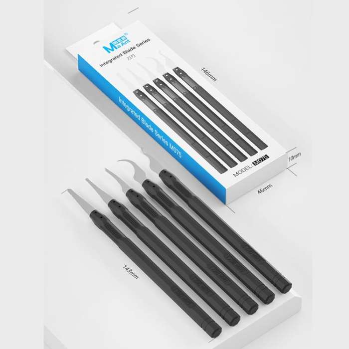 MaAnt M075 5pcs /Set Cell Phone Repair Rework Blade Pry Knife Motherboard Scraping Cutting Degumm...