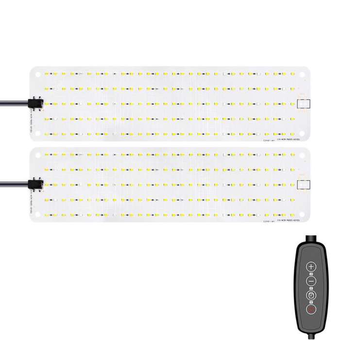 12V Sunlight-Like LED Panel Plant Growth Fill Light, Model: Two Head(US Plug)