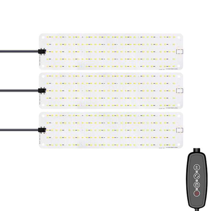 12V Sunlight-Like LED Panel Plant Growth Fill Light, Model: Three Head(AU Plug)
