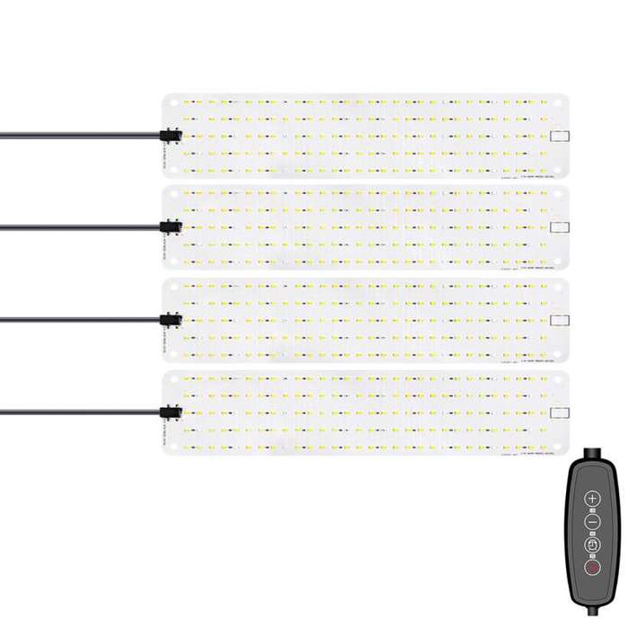 12V Sunlight-Like LED Panel Plant Growth Fill Light, Model: Four Head(US Plug)