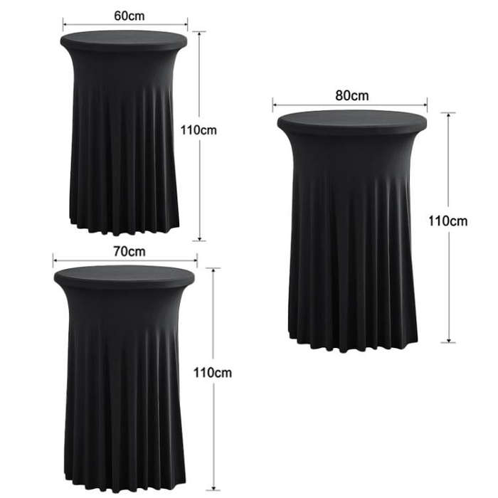 Simple Premium Feeling Business Conference Cocktail Bar Cover Round Sundress Stretch Table Cover,...
