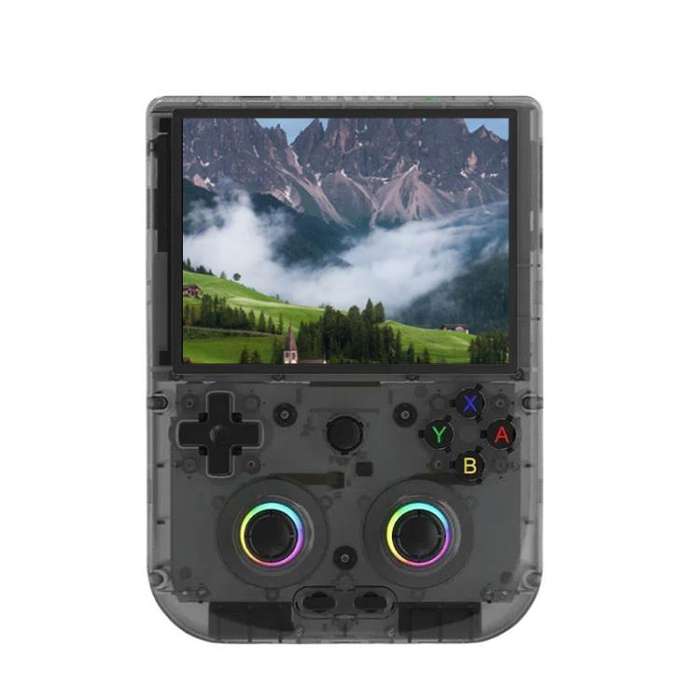 ANBERNIC RG406V 4 inch IPS Multi-Touch Portable Retro Gaming Console, Memory: 1TB(Transparent Black)