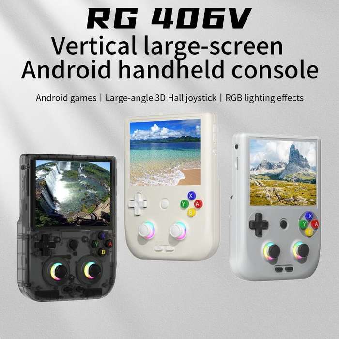 ANBERNIC RG406V 4 inch IPS Multi-Touch Portable Retro Gaming Console, Memory: 128G(Gray)