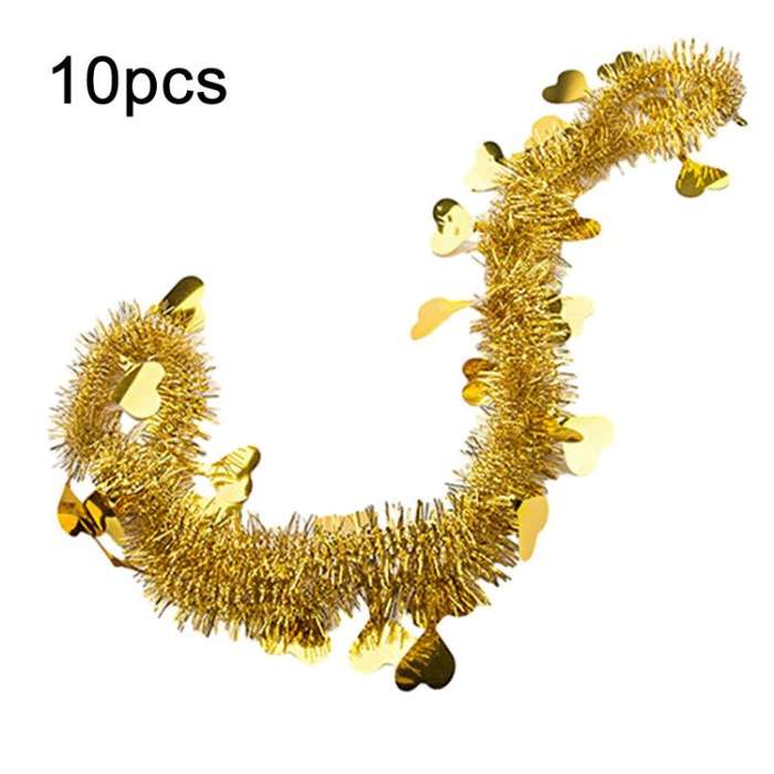10pcs 1.8m Heart-shaped Ribbon Party Supplies Birthday Christmas Wedding Room Decoration Strips G...