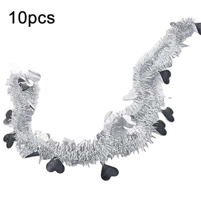 10pcs 1.8m Heart-shaped Ribbon Party Supplies Birthday Christmas Wedding Room Decoration Strips G...