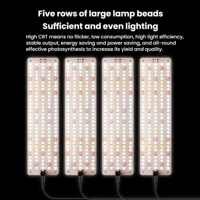 Cold Light LED Parallel Quantum Board Indoor Plant Growth Lamp, Model: Four Heads(UK Plug)