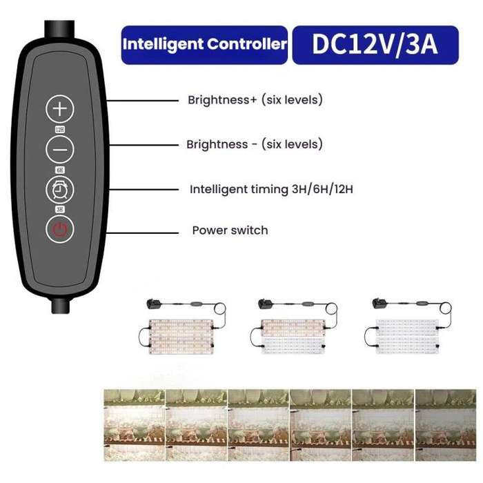 Cold Light LED Series Quantum Board Indoor Plant Growth Lamp, Model: Two Heads(EU Plug)