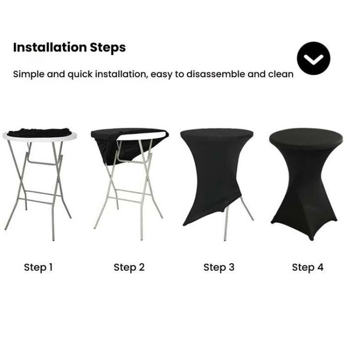 Cocktail Bar Table Cover For Hotel Wedding Decoration Stretch Polyester Banquet Round Table Cover...