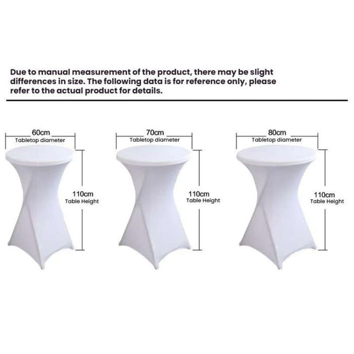 Cocktail Bar Table Cover For Hotel Wedding Decoration Stretch Polyester Banquet Round Table Cover...