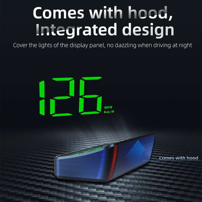 M2 Universal Cars HUD Head-up Display GPS HD Speedometer, Spec: MPH(White)