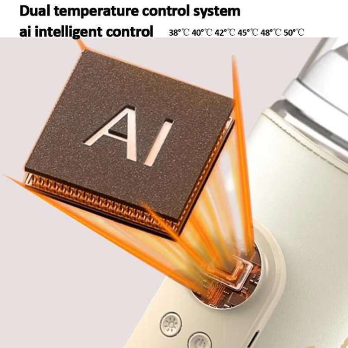 8000mAh 18W Wireless Baby Bottle Warmer 6 Adjustable Temperature Settings Milk Thermo Cover for B...