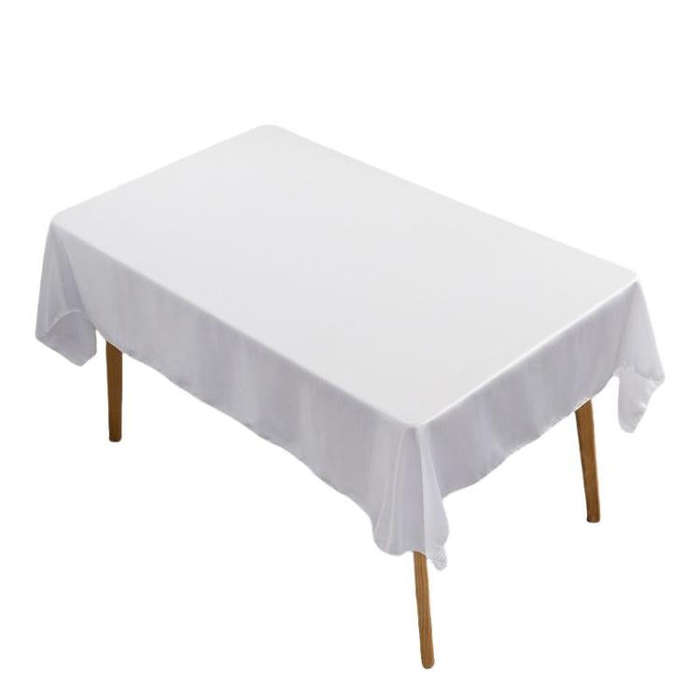 Solid Color Rectangle Glossy Table Cloth For Hotel Banquet Wedding Decoration Satin Tablecloths, ...