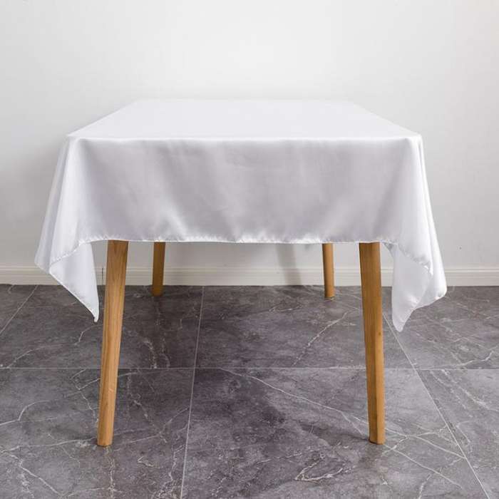 Solid Color Rectangle Glossy Table Cloth For Hotel Banquet Wedding Decoration Satin Tablecloths, ...