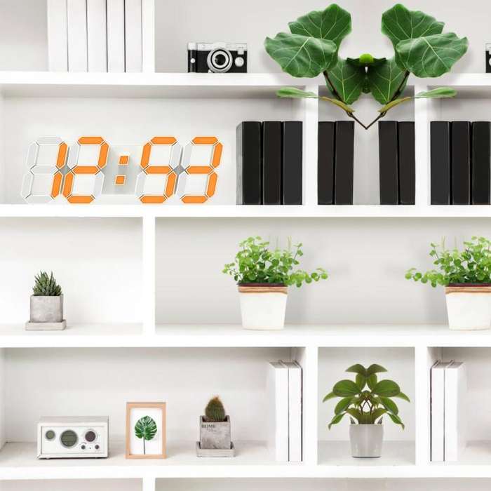 APP Remote Control 3D Led Wall Digital Color Clock Alarm /Date/Temp Display Wall & Table Clock 22...