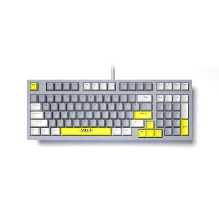 iMICE GK-500 Type-C Wired Mechanical Keyboard Gaming Keyboards(Gray)