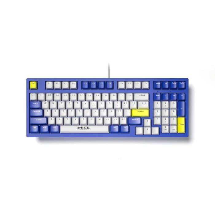 iMICE GK-500 Type-C Wired Mechanical Keyboard Gaming Keyboards(Blue)