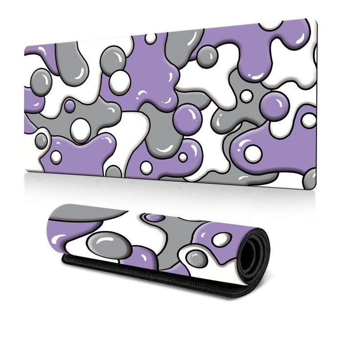 Abstract Fluid Color Blending Mouse Pad Non-Slip Rubber Desk Mat For Office, Gaming 300x800x2mm(N...