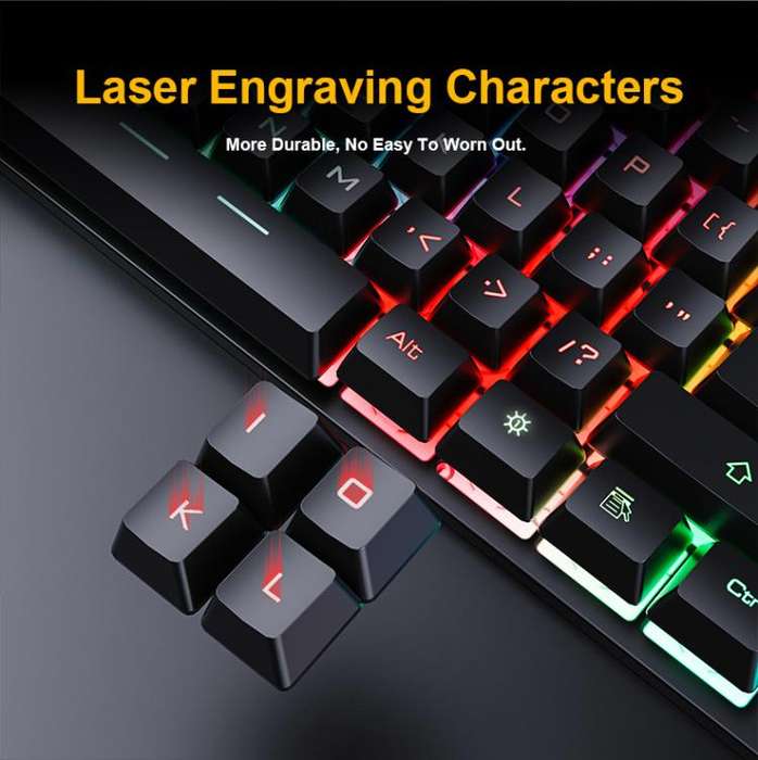 iMICE GK-490 4 In 1 Wired Hovering Illuminated Gaming Keyboard Mouse Headset Set