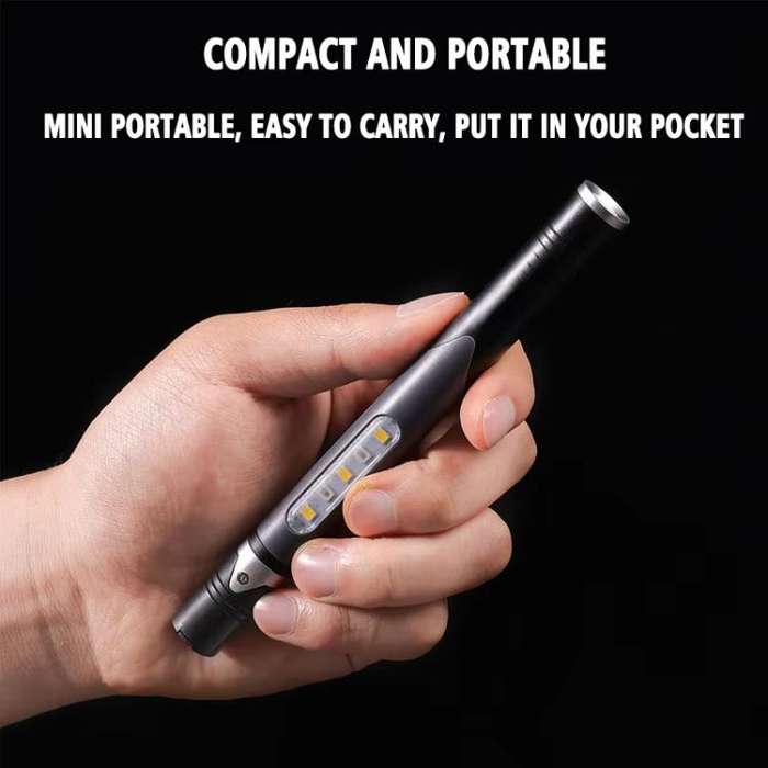 E-SMARTER B35 Pen Flashlight Rechargeable Portable Penlight(Red)