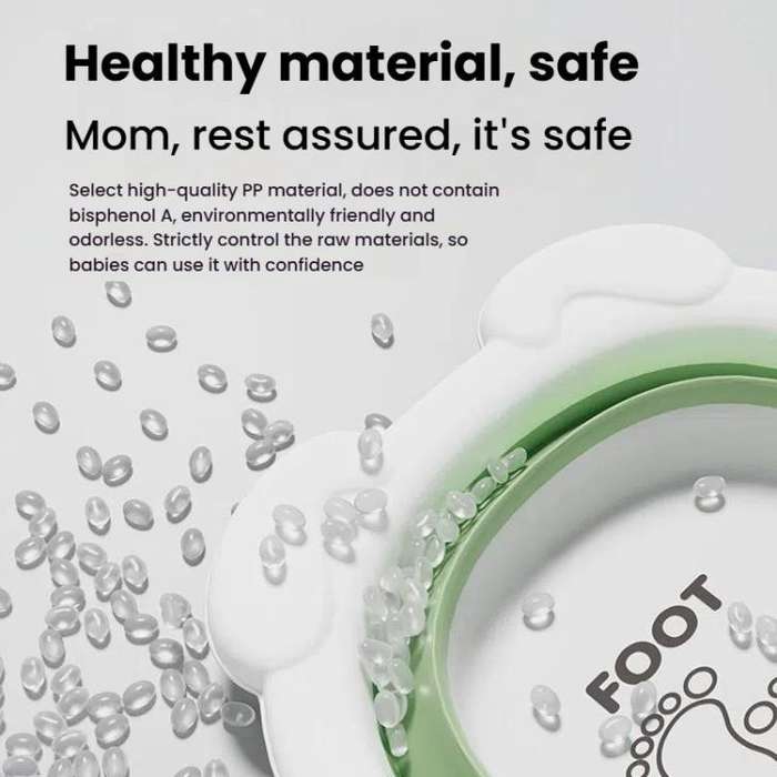 Children Silicone Folding Washbasin Portable Thickened Hangable Butt Washbasin For Babies, Color:...