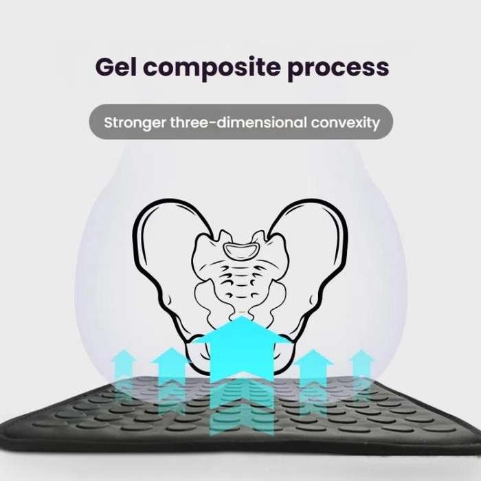 41x41x1cm Car Office Gel Breathable Chair Cushion(Black)