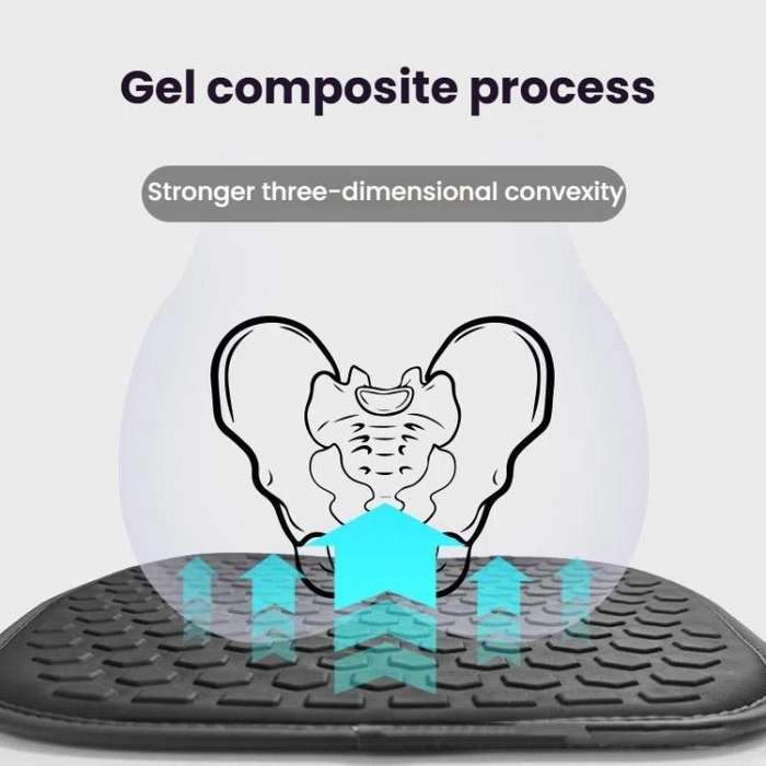 37.5x38x1cm Car Office Gel Cooling Breathable Chair Cushions(Black)