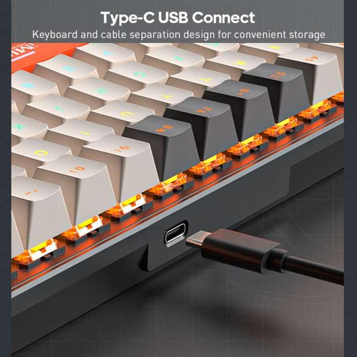iMICE GK-690 Type-C Wired Mechanical Keyboard(White)