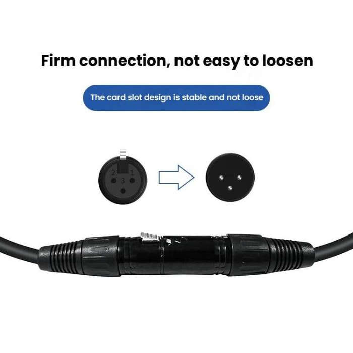 VEGGIEG Male to Female Microphone Stereo Microphone Cable Amplifier XLR Balanced Copper Cannon Au...