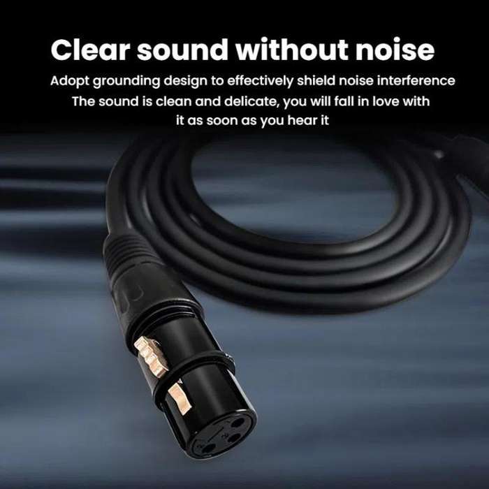 VEGGIEG Male to Female Microphone Stereo Microphone Cable Amplifier XLR Balanced Copper Cannon Au...
