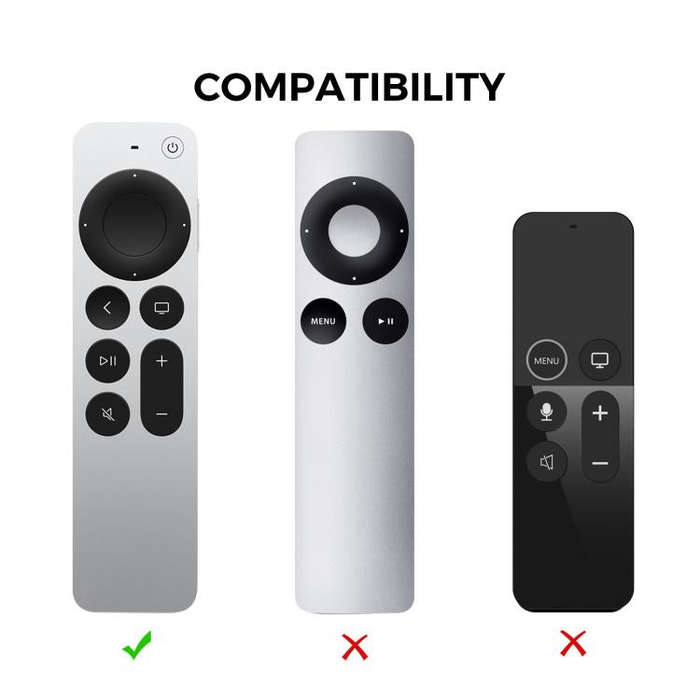 For Apple TV Siri Remote 2 / 3 AhaStyle PT167 Remote Control Silicone Protective Case(Pink)
