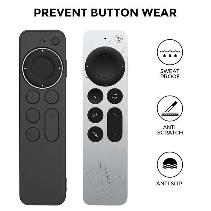 For Apple TV Siri Remote 2 / 3 AhaStyle PT167 Remote Control Silicone Protective Case(Blue)