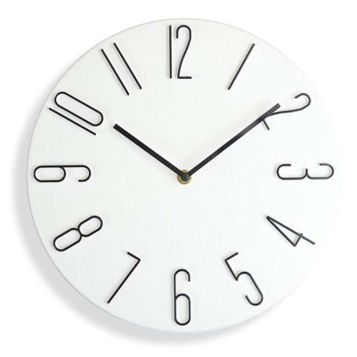 12 Inch Frameless Minimalist Wall Clock Silent Modern Quartz Clock for Living Room, Bedroom, Kitc...