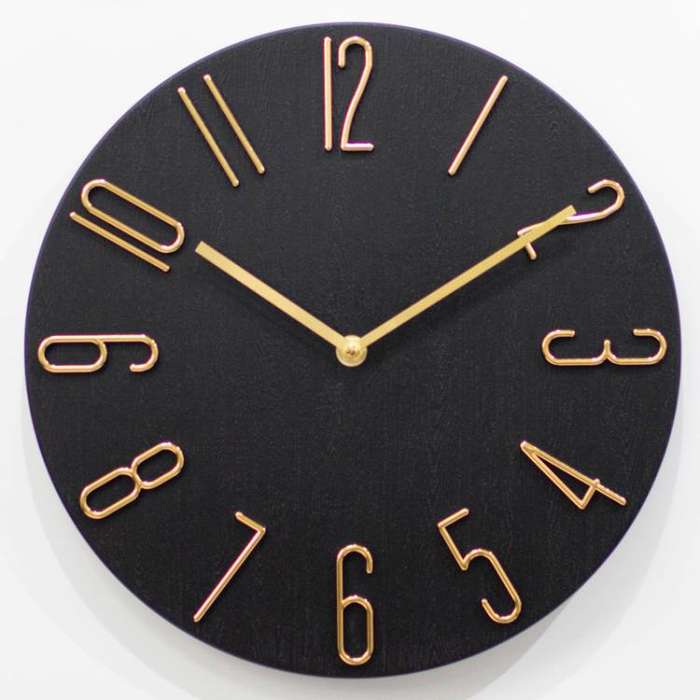 12 Inch Frameless Minimalist Wall Clock Silent Modern Quartz Clock for Living Room, Bedroom, Kitc...