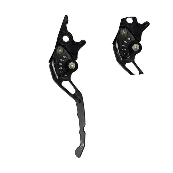 1pair TJSB-032 Aluminum Alloy Left Drum Right Disc Handle Brake Clutch Horn Handlebar Lever(Gold)