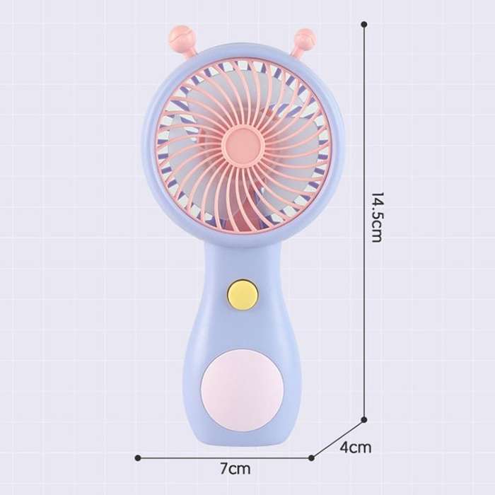 Cute Small Snail Handheld USB Rechargeable Fan Portable Mini Compact Pocket Fan(Purple)