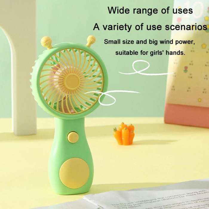 Cute Small Snail Handheld USB Rechargeable Fan Portable Mini Compact Pocket Fan(Purple)